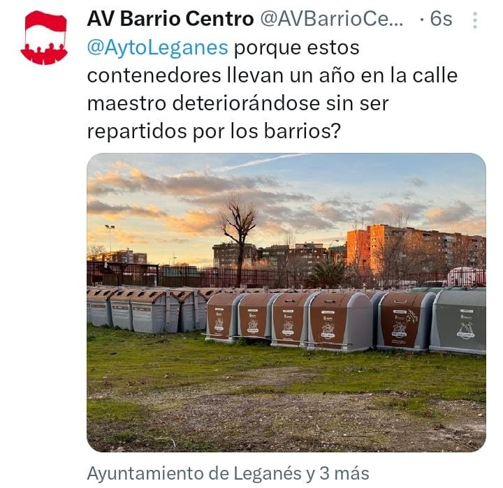 SITUACIÓN LIMPIEZA EN LEGANÉS