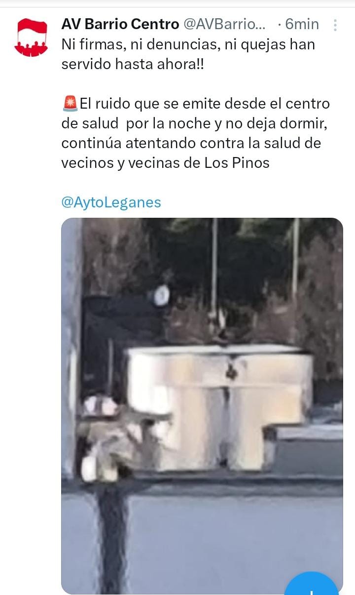 RUIDO EMITIDO POR CENTRO DE SALUD  EN LOS PINOS